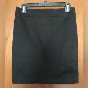 LOFT Elegant Black Petite Lined Skirt Business Casual Professional Zip Close